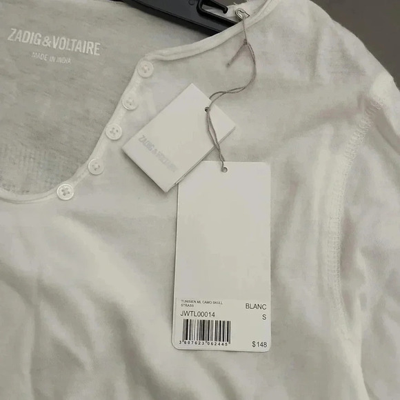 ZADIG & VOLTAIRE LONG SLEEVE TOP - Picture 4 of 5